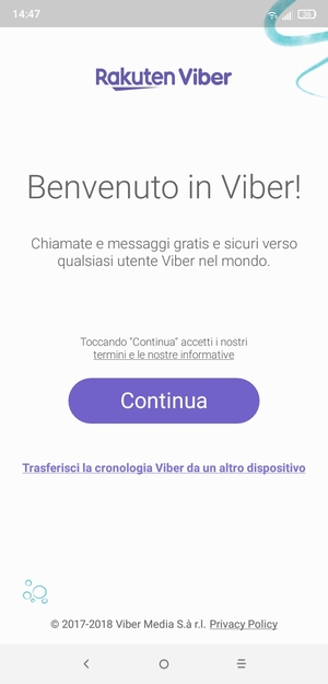 L'app è pronta per l'uso