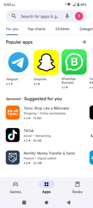 Select the Search bar