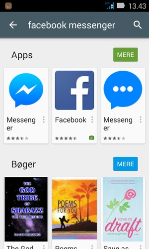Vælg appen