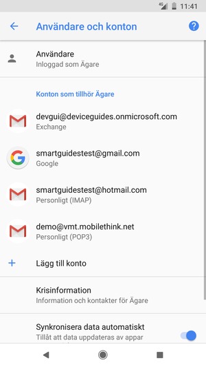 Tryck på ditt Google-konto