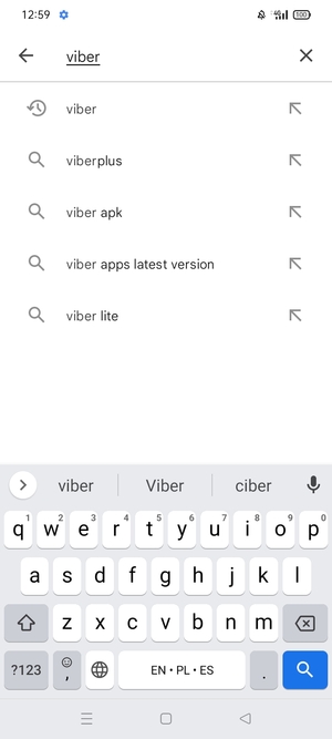 Enter the app name and select Search