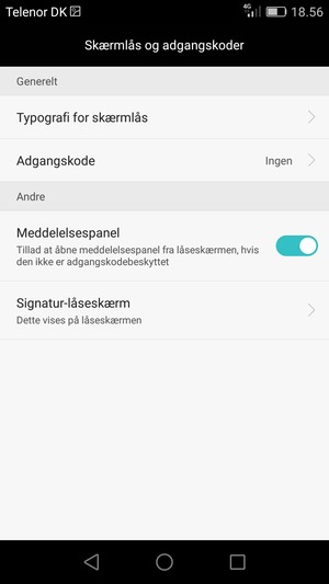 Vælg Adgangskode