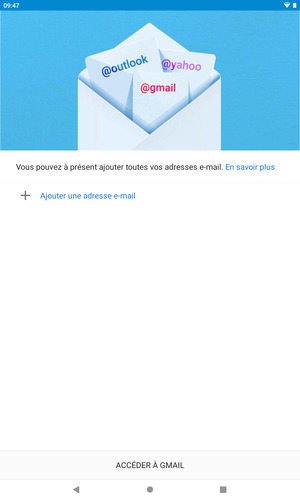 Sélectionnez Ajouter une adresse e-mail