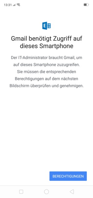 Wählen Sie BERECHTIGUNGEN