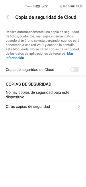 Active Copia de seguridad de Cloud