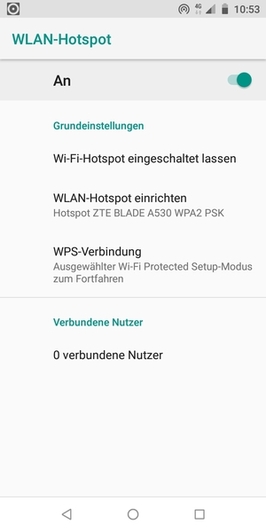 Ihr Handy ist jetzt für die Verwendung als Modem eingerichtet