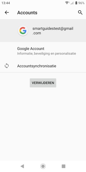 Selecteer Accountsynchronisatie