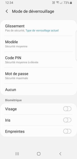Sélectionnez Modèle