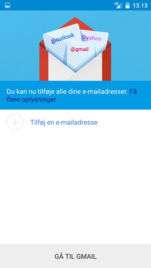 Vælg Tilføj en e-mailadresse