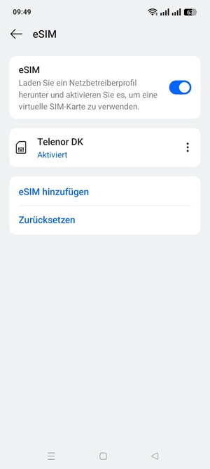 Ihre eSIM wurde
nun aktiviert