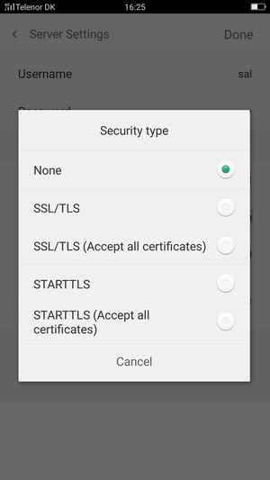 Select SSL/TLS
