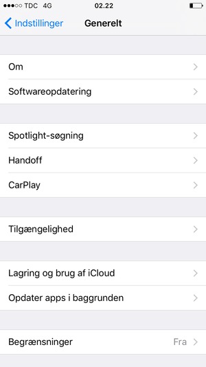 Vælg Softwareopdatering