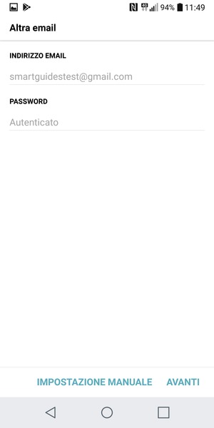 Seleziona AVANTI