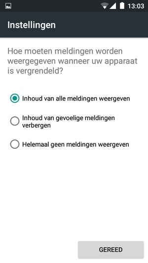 Selecteer uw voorkeursoptie en selecteer GEREED