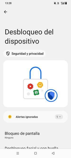 Seleccione Bloqueo de pantalla