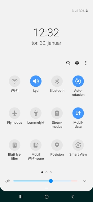Velg Strømmodus