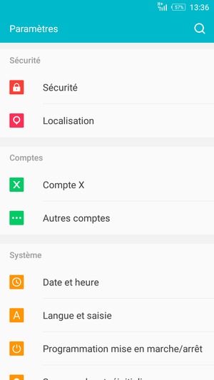 Faites défiler et sélectionnez Sécurité
