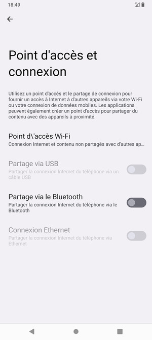 Sélectionnez Point d'accès Wi-Fi