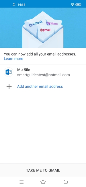 Select TAKE ME TO GMAIL