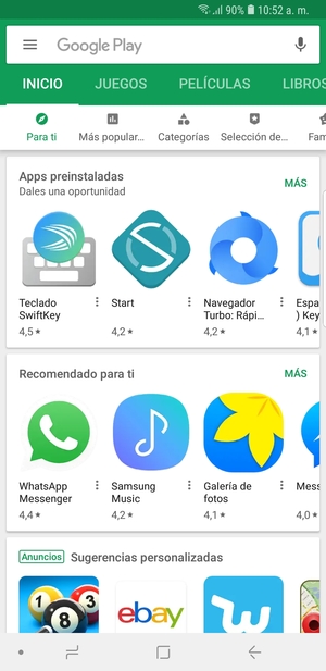 Seleccione la barra de Búsqueda