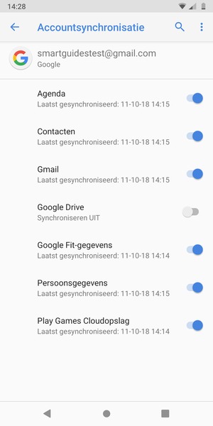 Selecteer de Menu-knop