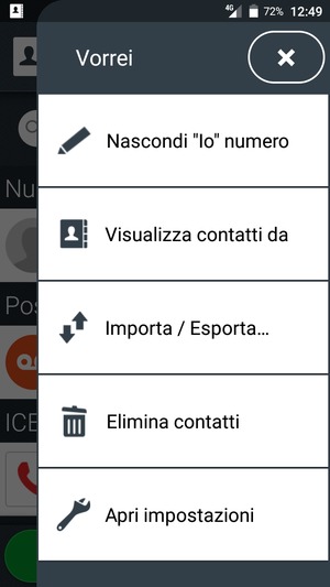 Seleziona Importa / Esporta...