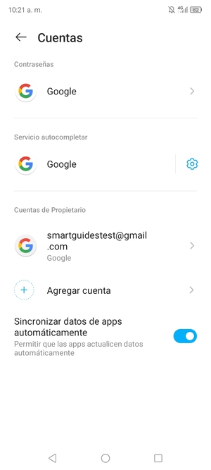 Seleccione su cuenta Google
