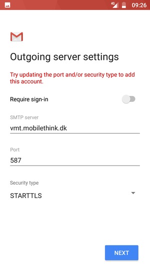Select Security type