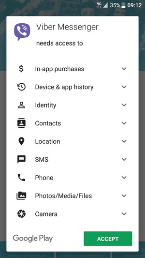 Select ACCEPT
