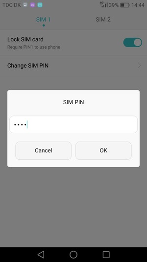 Confirm your new SIM PIN and select OK
