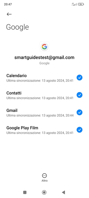 Assicurati che Contatti sia selezionato
