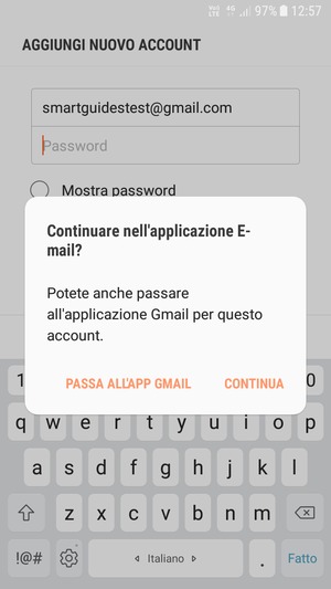 Seleziona CONTINUA
