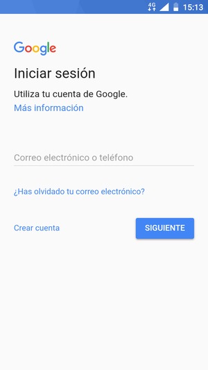 Introduzca su dirección de Gmail y seleccione SIGUIENTE