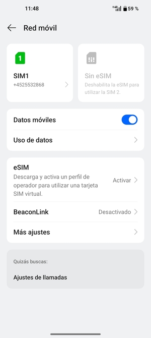 Seleccione  eSIM