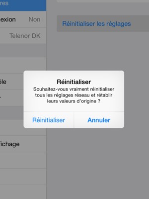 Sélectionnez Réinitialiser