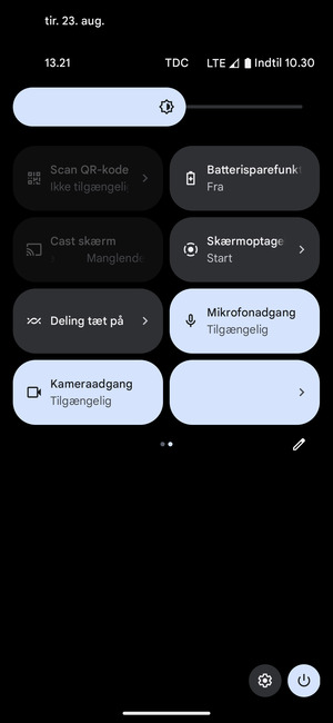 Vælg Batterisparefunktion