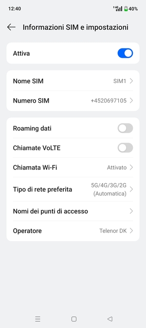 Seleziona Nomi dei punti di accesso