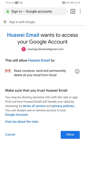 Select Allow