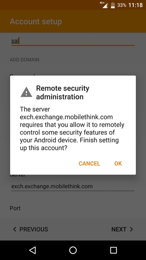 Select OK
