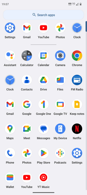 Select Settings