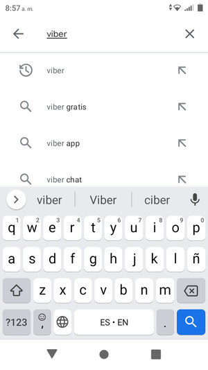 Introduzca el nombre de la aplicación y seleccione Buscar