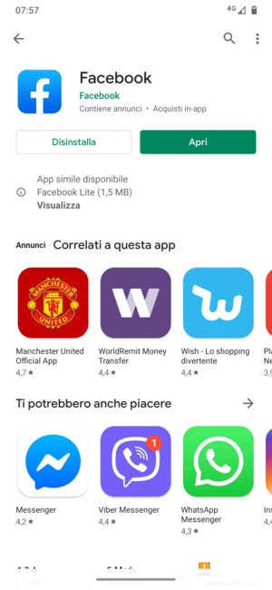 Seleziona Apri