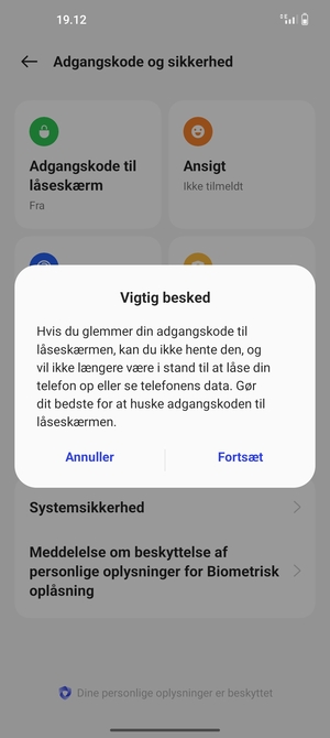 Vælg Fortsæt