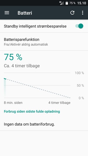 Vælg Batterisparefunktion