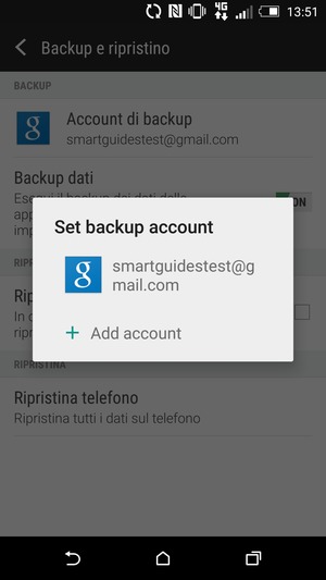 Seleziona il tuo account
