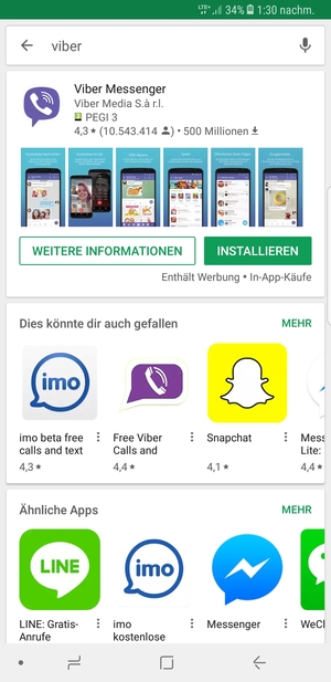 Wählen Sie die App