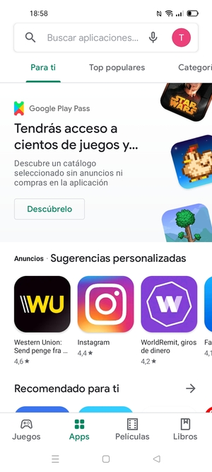 Seleccione la barra de Búsqueda