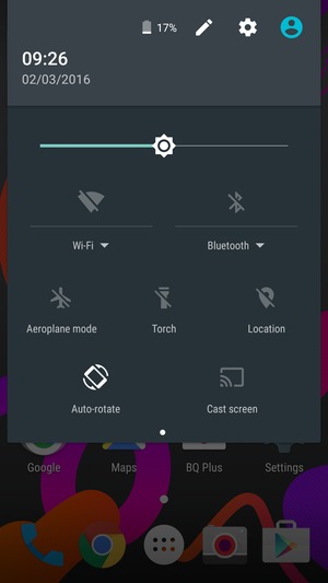 Adjust brightness to the required level