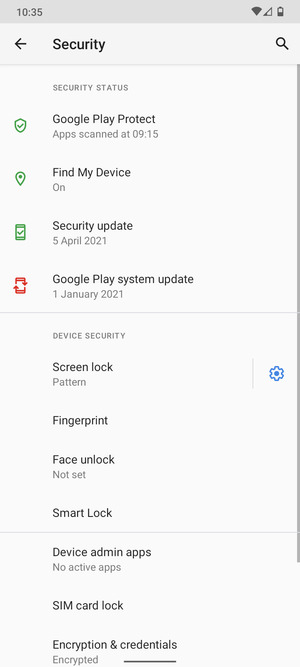 Select SIM card lock
