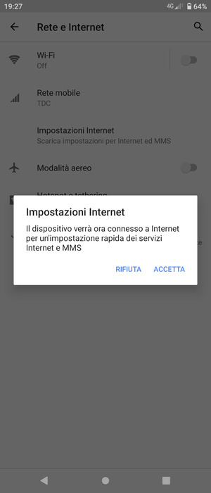 Seleziona ACCETTA